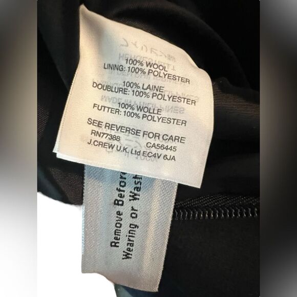 J Crew NWT Ruffle Wool Skirt Double Surge Wool Size 2 Navy - Picture 8 of 8